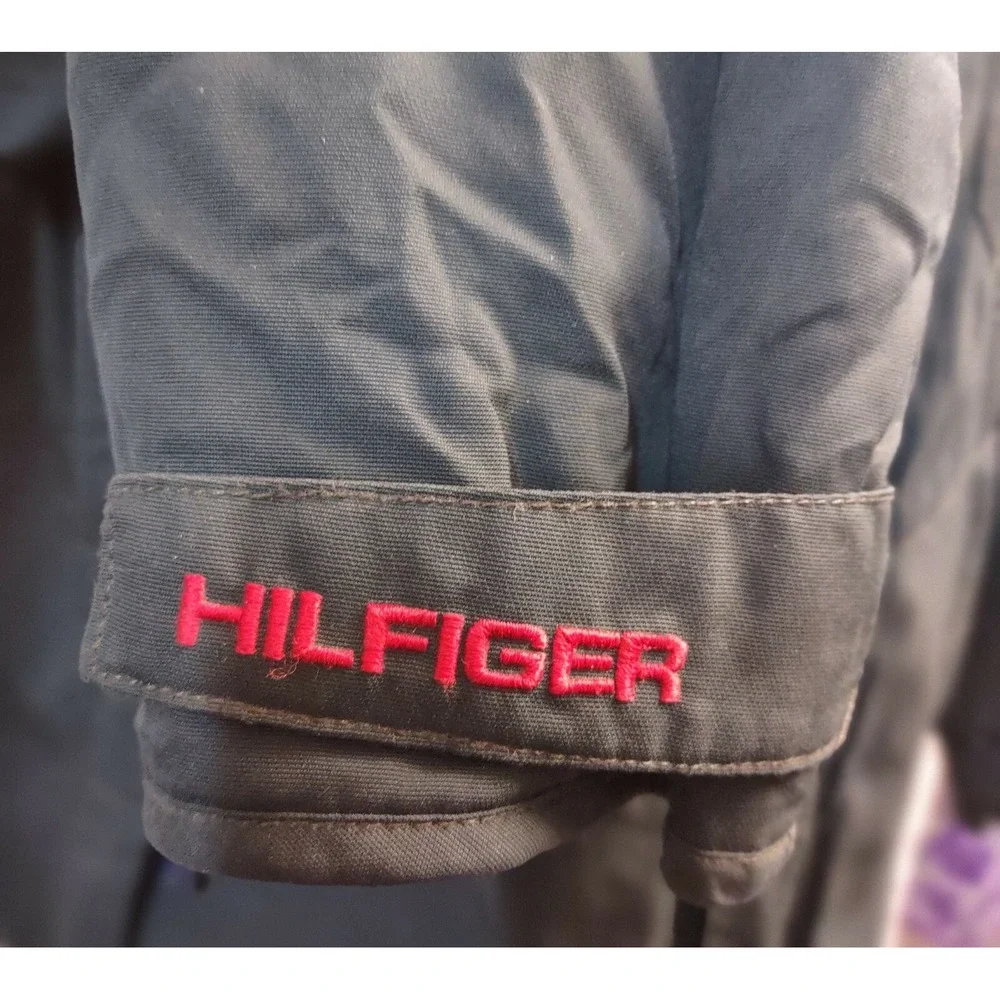 Tommy Hilfiger Jacket L Mens Size Large Vintage Coat Logo‎ RN 77806 Green